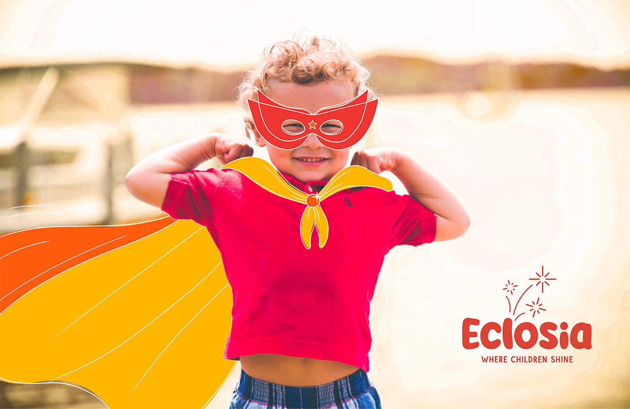 Visual of the new identity of Eclosia school